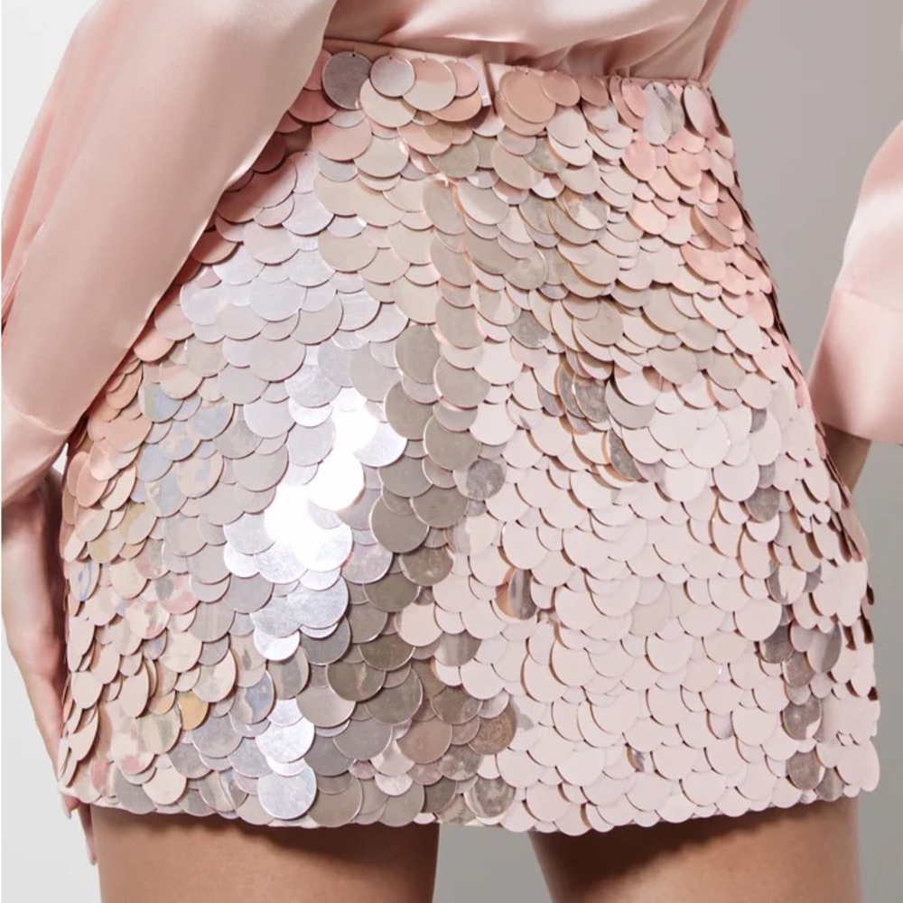 Alice + Olivia Silver/Rubi Sequence Skirt -